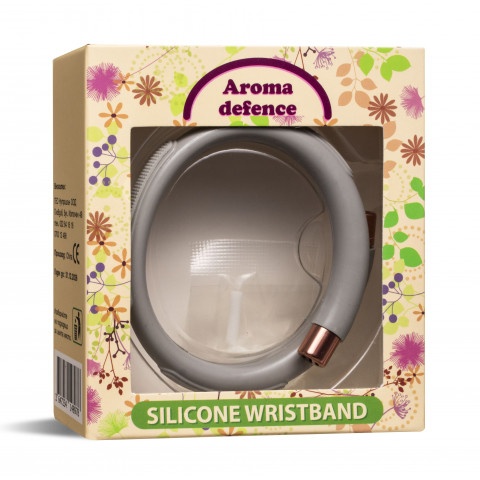 Снимка на Силиконова гривна "Aroma Defence" с 3 активни пълнителя с аромат на Цитронела, Здравец и Мента, х 1 брой за 8.59лв. от Аптека Медея