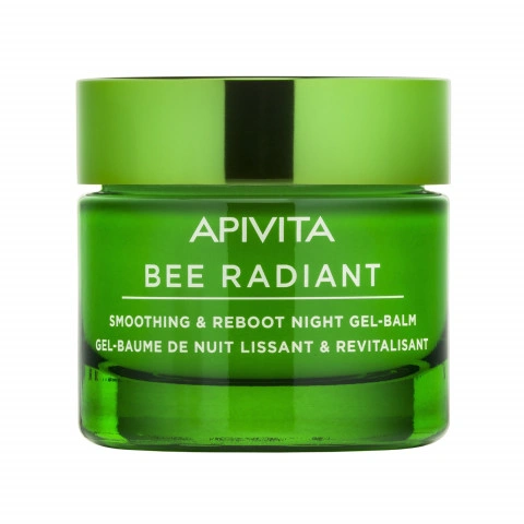 Снимка на Apivita Bee Radiant Изглаждащ и детоксикиращ нощен гел-балсам за лице 50 мл за 59.69лв. от Аптека Медея