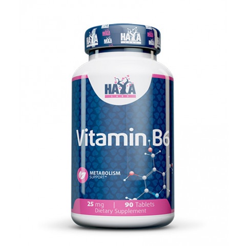 Снимка на Витамин B6, 25мг., таблетки х 90, Haya labs Vitamin B6 за 13.99лв. от Аптека Медея