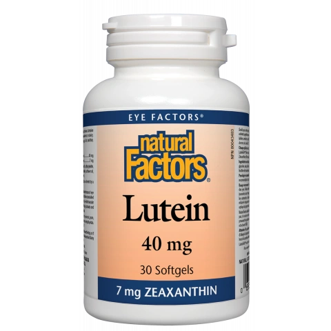 Снимка на Лутеин - естествен продукт в подкрепа на зрението, 40мг, 30 капсули, Natural Factors за 20.59лв. от Аптека Медея