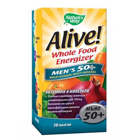 Снимка на Alive! - мултивитамини за мъже над 50+ години таблетки х 30, Nature`s Way за 18.01лв. от Аптека Медея