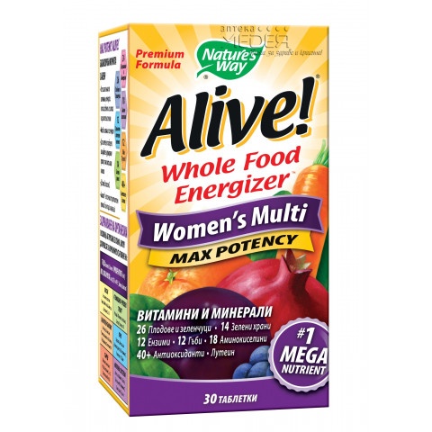 Снимка на Alive (Алайв) Мултивитамини за жени, 30 таблетки, Nature's way за 28.49лв. от Аптека Медея