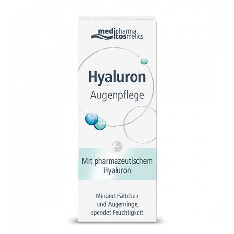 Снимка на Хидратираща околоочна грижа против бръчки и тъмни кръгове, 15 мл., Medipharma Hyaluron за 38.89лв. от Аптека Медея