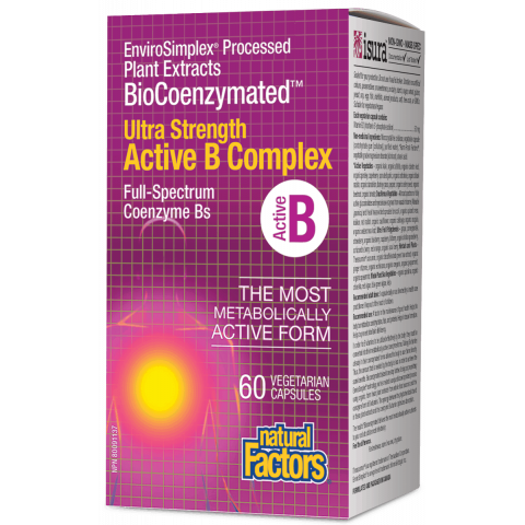 Снимка на Bio Coenzymated Active B-комплекс, капсули х 60, Natural Factors за 52.29лв. от Аптека Медея