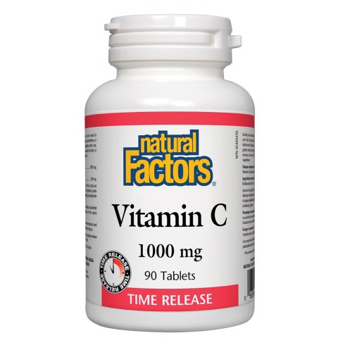 Снимка на Витамин C 1000 мг. с удължено освобождаване и Биофлавони, таблетки х 90, Natural Factors за 26.09лв. от Аптека Медея