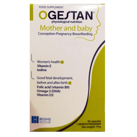 Снимка на Огестан - витамини, минерали за бременни и родилки х 30 капсули, Ecopharm за 31.59лв. от Аптека Медея