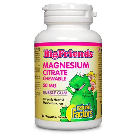Снимка на Магнезиев цитрат 50мг. за деца над 3 годишна възраст, дъвчащи таблетки х 60, Natural Factors Magnesium Citrate за 15.49лв. от Аптека Медея