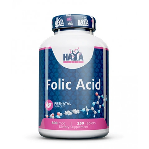 Снимка на Folic Acid (Фолиева киселина) 800мкг х 250, Haya labs за 15.99лв. от Аптека Медея