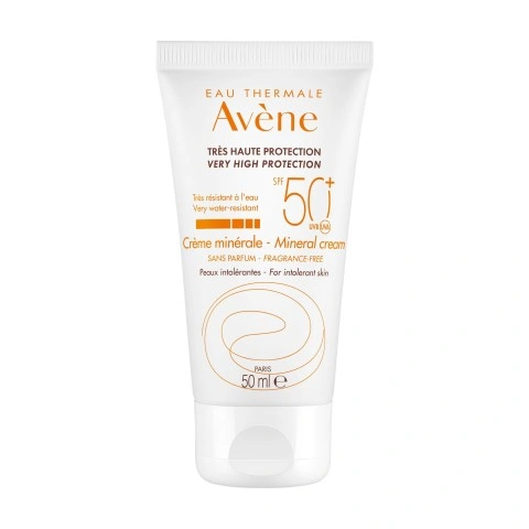Минерален слънцезащитен крем за лице с висока защита, 50 мл., Avene Sun Mineral SPF50+