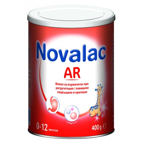 Снимка на Novalac AR адаптирано мляко за кърмачета и деца при регургитация от 0 до 12 месеца 400г. за 25.29лв. от Аптека Медея