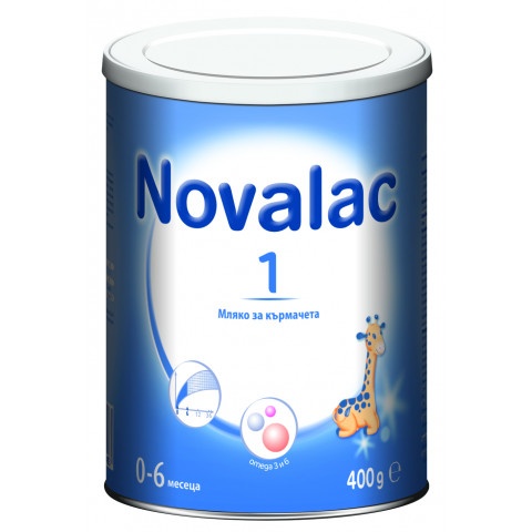Снимка на Novalac 1 адаптирано мляко за кърмачета от 0 до 6 месеца 400г. за 20.89лв. от Аптека Медея