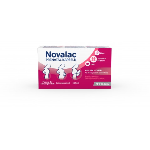 Снимка на Novalac Prenatal Витамини за бременни, меки капсули х 30 за 28.79лв. от Аптека Медея
