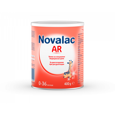 Снимка на Novalac AR адаптирано мляко за кърмачета и деца при регургитация от 0 до 36 месеца 400г. за 25.29лв. от Аптека Медея