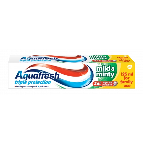 Снимка на Aquafresh Mild & Minty Паста за здрави зъби, здрави венци и свеж дъх 125мл за 4.99лв. от Аптека Медея
