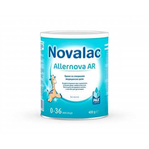 Снимка на Novalac Allernova AR - При лактозна непоносимост и алергия към протеина за кърмачета и малки деца 0-36 месеца, 400 г. за 32.49лв. от Аптека Медея