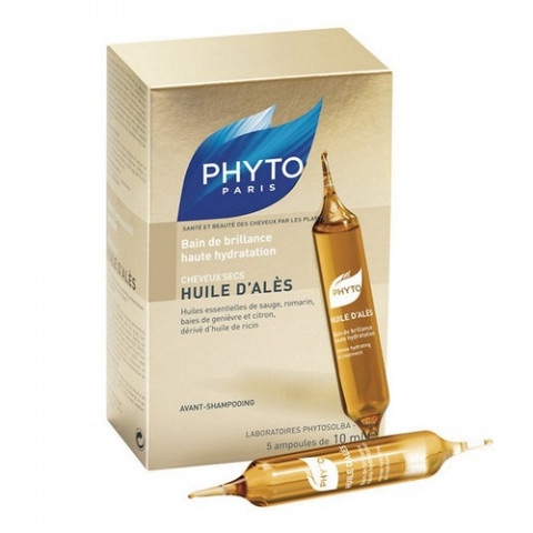 Снимка на Хидратиращо масло за суха и изтощена коса, 5 броя ампули х 10 мл., Phyto Huile D’ales  за 31.19лв. от Аптека Медея