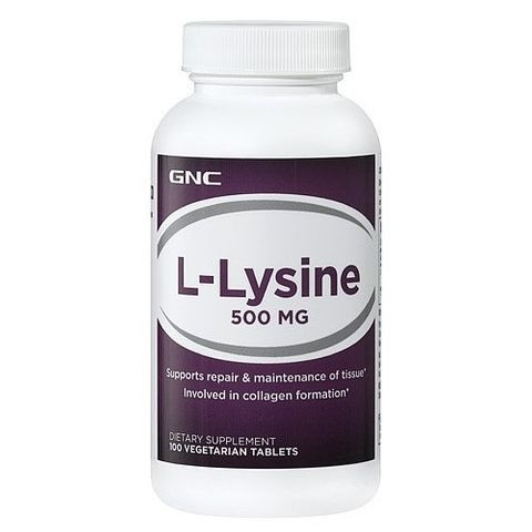 Снимка на L-Lysine 500мг. - поддържа азотния баланс в организма, таблетки х 100, GNC за 17.75лв. от Аптека Медея