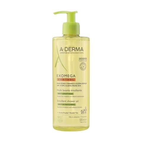 Снимка на Емолиентно пенещо душ олио за лице и тяло 500 мл, A-Derma Exomega Control за 38.29лв. от Аптека Медея