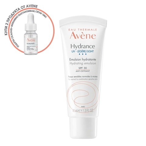 Снимка на Лек хидратиращ крем за лице със защита, 40 мл., Avene Hydrance UV SPF30 за 31.7лв. от Аптека Медея