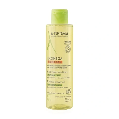 Снимка на Емолиентено пенещо душ олио за лице и тяло, 200 мл, A-Derma Exomega Control за 25.99лв. от Аптека Медея