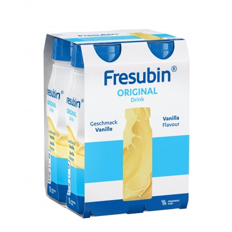 Снимка на Fresubin Original Drink - Ентерална храна за пиене с вкус ванилия, 4 броя х 200 мл., Fresenius за 20.19лв. от Аптека Медея