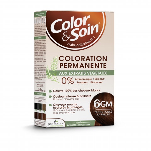 Снимка на Color & Soin 6 GM (Троа Шен) - Боя за коса, канелено тъмнорус, 135 мл., Les 3 Chenes  за 23.29лв. от Аптека Медея