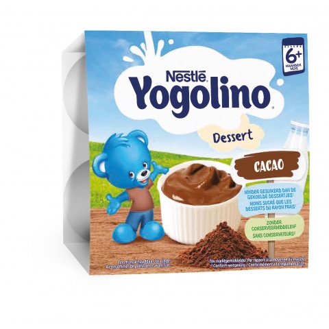 Снимка на Nestle Yogolino Десерт млечен, шоколад 4 броя х 100гр  за 7.19лв. от Аптека Медея