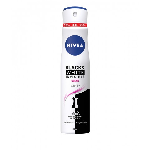 Снимка на Nivea Black & White Invisible Дезодоранти спрей 250мл xl формат промо за 7.99лв. от Аптека Медея