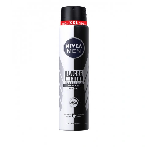 Снимка на Nivea Men Deo Invisible On Black & White Ultimate Original Дезодорант спрей 250мл XL формат промо за 8.99лв. от Аптека Медея