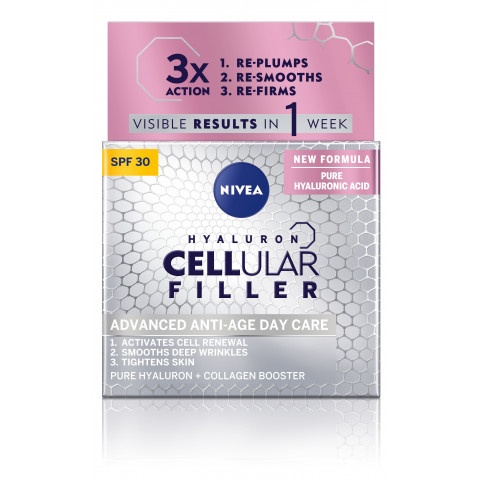 Снимка на Nivea Cellular Hyaluron Filler SPF30 дневен крем за лице 50мл. за 27.49лв. от Аптека Медея