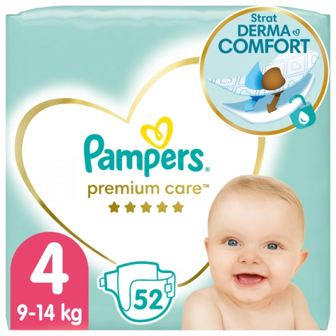 Снимка на Pampers Premium Care VP пелени за бебета 9-14 кг х 52 броя за 44.99лв. от Аптека Медея