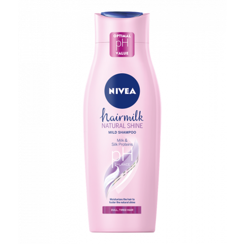 Снимка на Nivea Hairmilk Natural Shine Шампоан за блясък 400мл за 8.99лв. от Аптека Медея