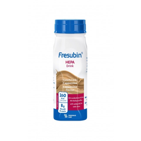 Снимка на Fresubin Hepa Drink - Ентерална храна за специални медицински цели с вкус на капучино, 200 мл. Fresenius за 6.49лв. от Аптека Медея