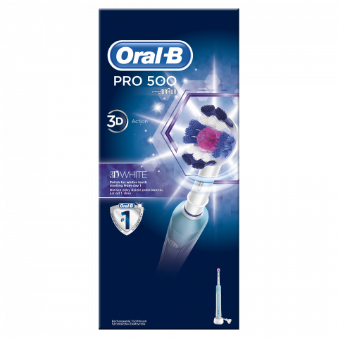 Снимка на Oral-B  Pro 500 3D White Електрическа четка за 99.49лв. от Аптека Медея