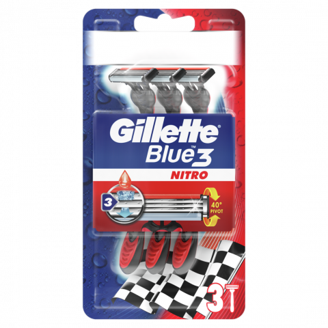Снимка на Gillette Blue 3 Nitro самобръсначка х 3 броя за 8.45лв. от Аптека Медея