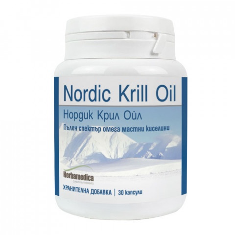 Снимка на Нордик Крил Ойл с Омега 3, 30 капсули, Herba Medica Nordic Krill Oil за 40.59лв. от Аптека Медея