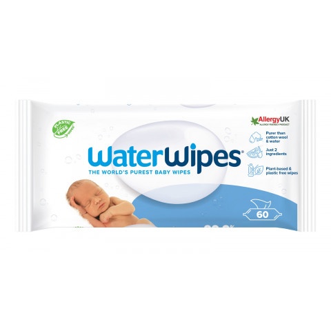 Снимка на Биоразградими бебешки мокри кърпи, 99.9% вода, х 60 броя, Water Wipes за 6.59лв. от Аптека Медея