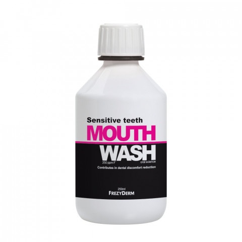Снимка на Вода за уста за ежедневна грижа за чувствителни зъби, 250 мл., Frezy Derm Mouth Wash Sensitive Teeth за 17.79лв. от Аптека Медея