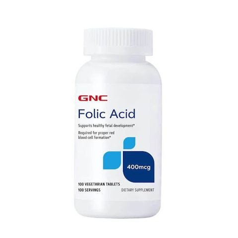 Снимка на Folic Acid 400мкг. - фолиева киселина за бременни и кърмещи жени, таблетки х 100, GNC за 11.19лв. от Аптека Медея