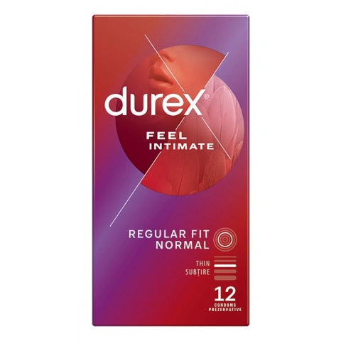 Durex Feel Intimate Презервативи супер фини с допълнителен лубрикант, х 12 броя