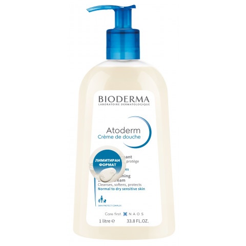 Снимка на Измивен душ-крем за лице и тяло, 1000 мл., Bioderma Atoderm, Лимитиран продукт за 35.49лв. от Аптека Медея