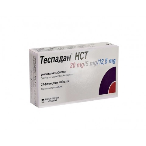 Снимка на Теспадан HCT 20 мг/5 мг/12.5 мг таблетки х 28 за 27.79лв. от Аптека Медея