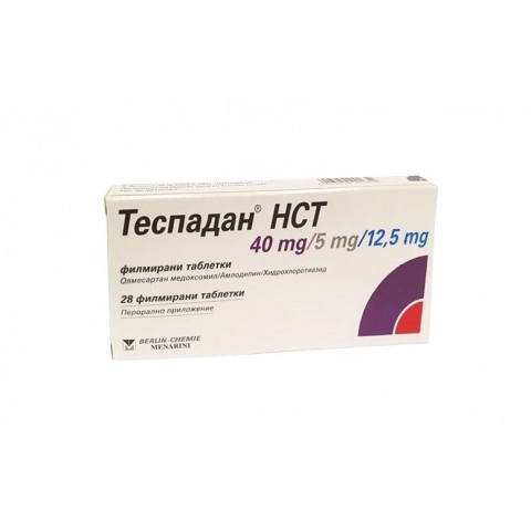 Снимка на Теспадан HCT 40 мг/ 5 мг/ 12.5 мг таблетки х 28 за 29.69лв. от Аптека Медея