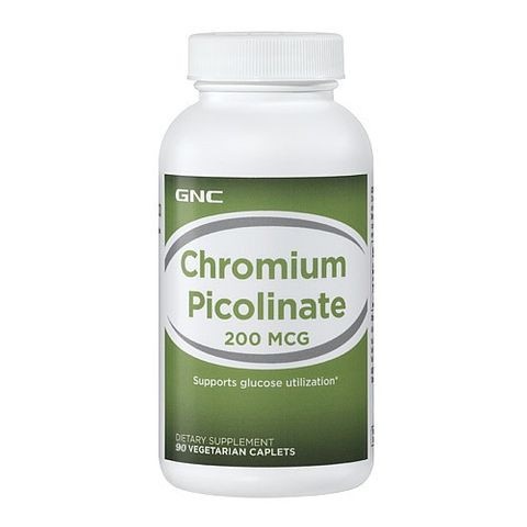 Снимка на Chromium Picolinate 200мкг.- хром пиколинат, който регулира нивата на кръвната захар, таблетки х 90, GNC за 17.59лв. от Аптека Медея