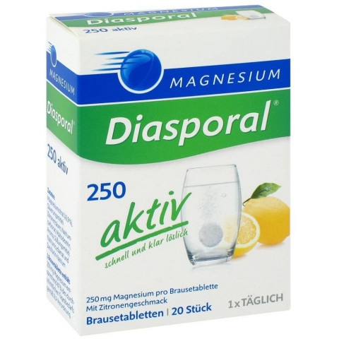 Снимка на Диаспорал магнезий директ, 250мг, 20 ефервесцентни таблетки за 16.79лв. от Аптека Медея