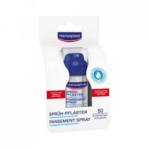 Снимка на Пластир-спрей, предпазва малки и повърхностни рани, 32.5 мл. Hansaplast Pansement Spray за 12.49лв. от Аптека Медея