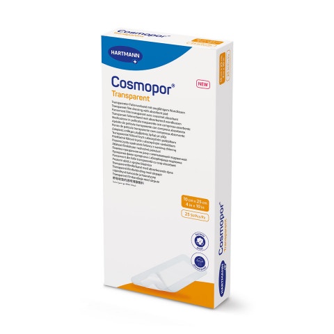 Снимка на Cosmopor Transparent Прозрачна, водоустойчива лепенка 10 см./ 25 см. х 25 броя, Hartmann за 44.29лв. от Аптека Медея