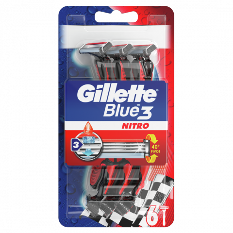 Снимка на Gillette Blue 3 Nitro самобръсначка х 6 броя за 17.69лв. от Аптека Медея