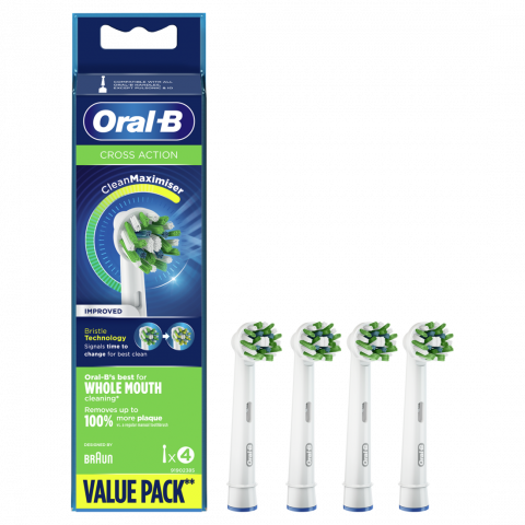 Снимка на Oral-B Cross Action Резервен накрайник за електрическа четка за зъби х 4 броя за 38.49лв. от Аптека Медея
