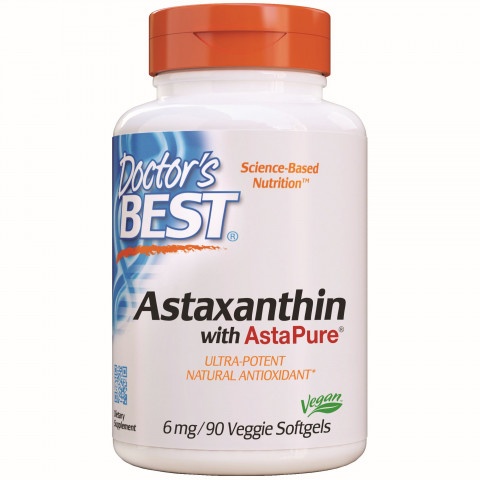 Снимка на Астаксантин 6 мг. - Мощен антиоксидант, меки капсули х 90, Doctor`s Best за 79.89лв. от Аптека Медея